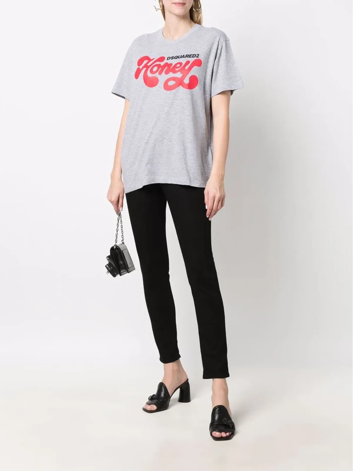 DSQUARED2 ロゴパッチ・スキニーデニムパンツ - 画像2