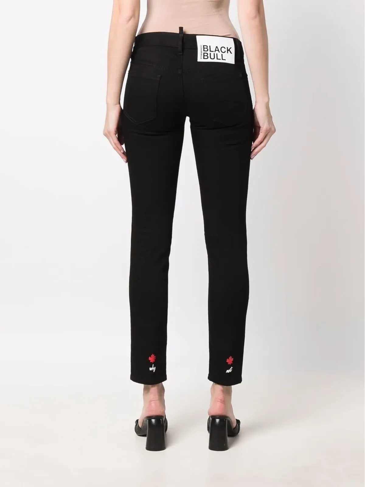 DSQUARED2 ロゴパッチ・スキニーデニムパンツ - 画像4