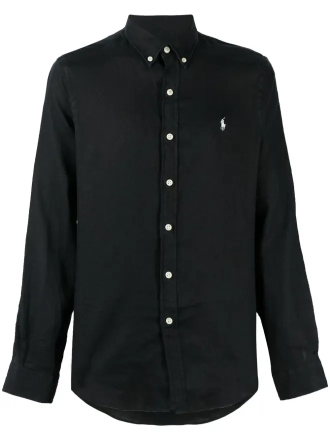 Polo Ralph Lauren Polo Ralph Lauren ロゴ入りボタンダウンシャツ - ブラックの商品画像