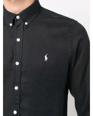 Polo Ralph Lauren ロゴ入りボタンダウンシャツ - ブラック - サムネイル5