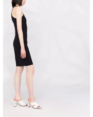 Patrizia Pepe ラウンドネック ノースリーブ レーサーバック ドレス ブラック - サムネイル4