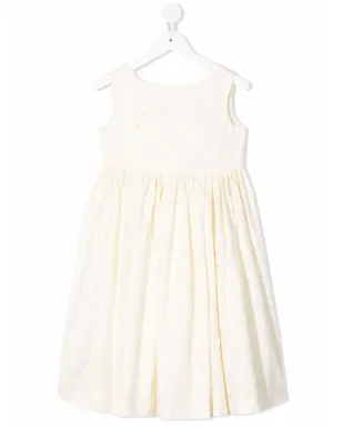 Bonpoint sleeveless pleated-skirt dress - Yellow - サムネイル1