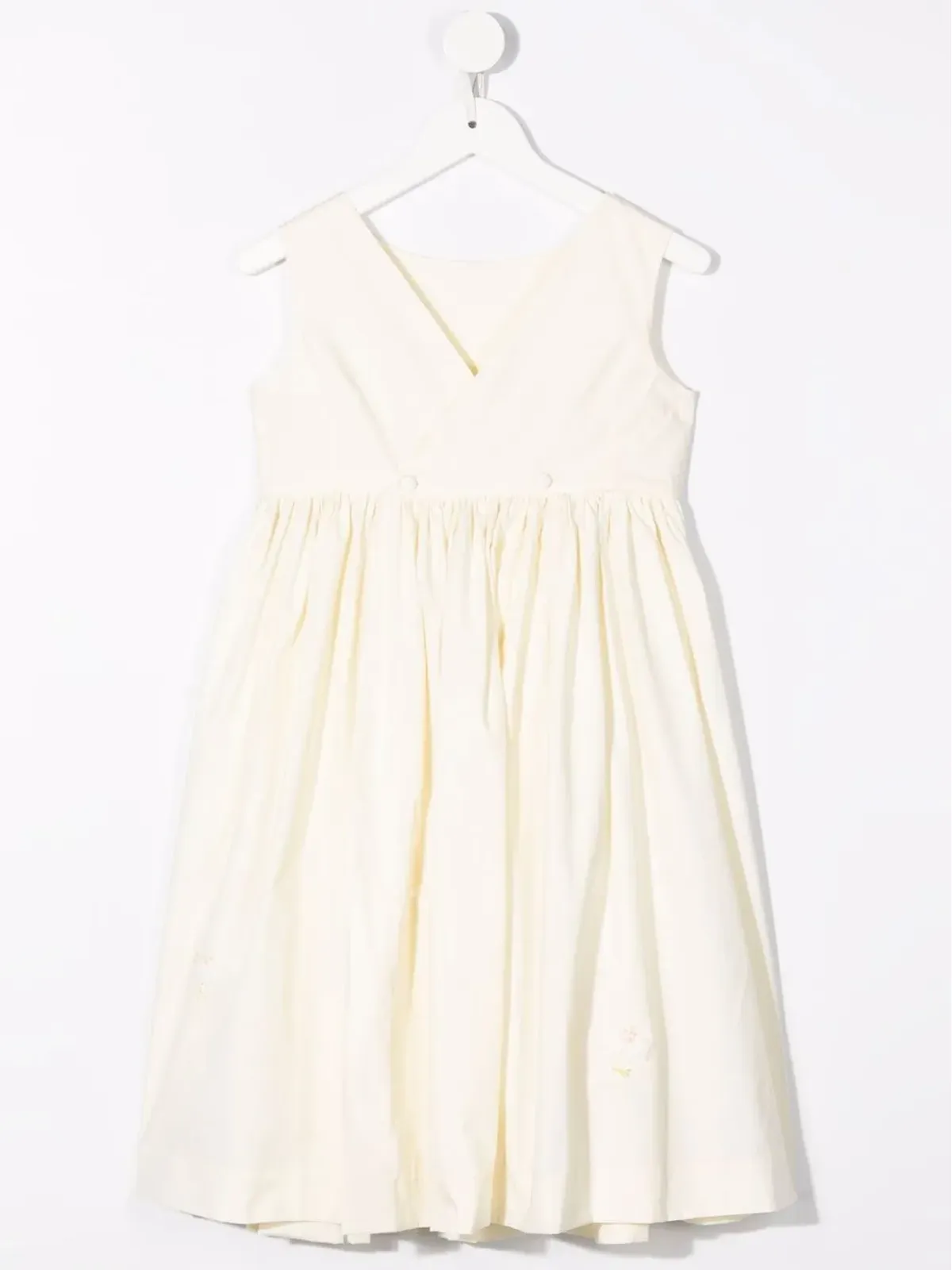 Bonpoint sleeveless pleated-skirt dress - Yellow - 画像2