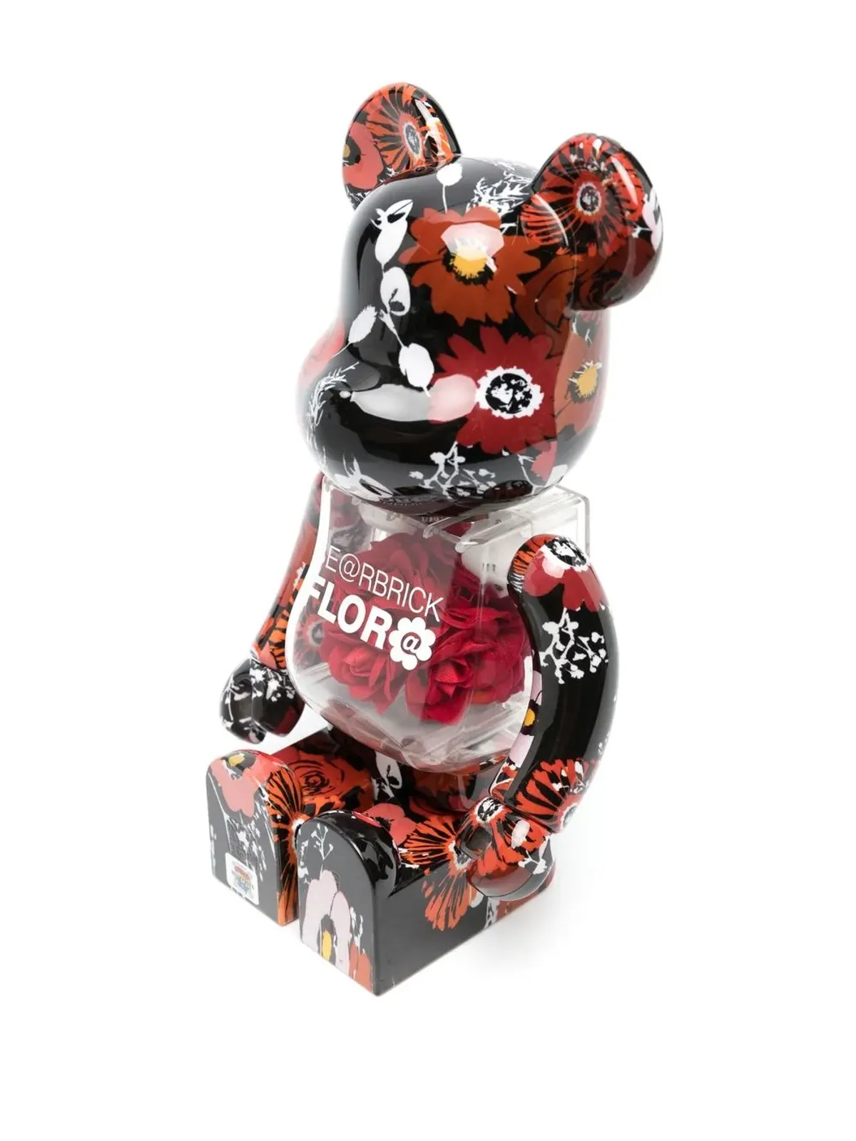 MEDICOM TOY Flor@ BE@RBRICK 400% フィギュア - ブラック - 画像3