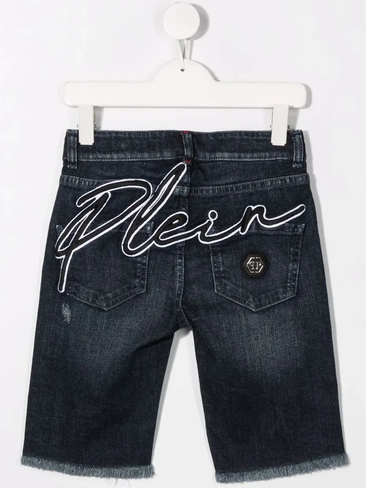 Philipp Plein Junior デニムショートパンツ（ダメージ加工） - 画像2