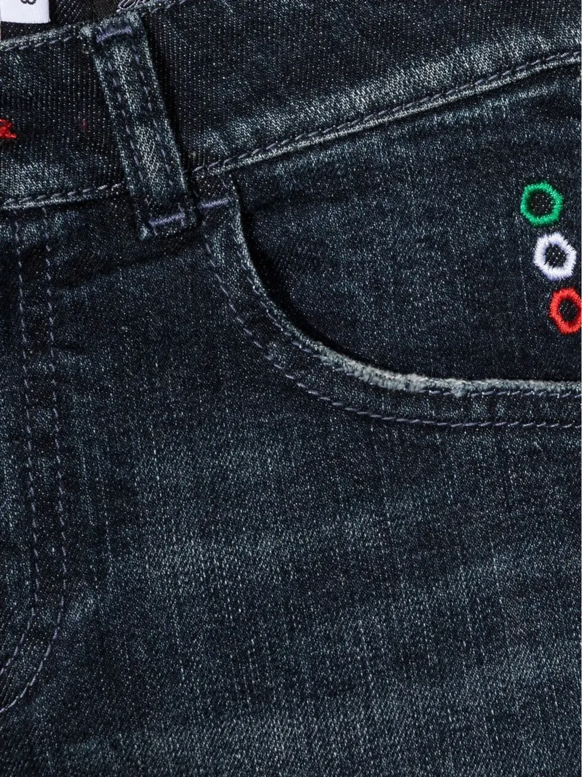 Philipp Plein Junior デニムショートパンツ（ダメージ加工） - 画像3