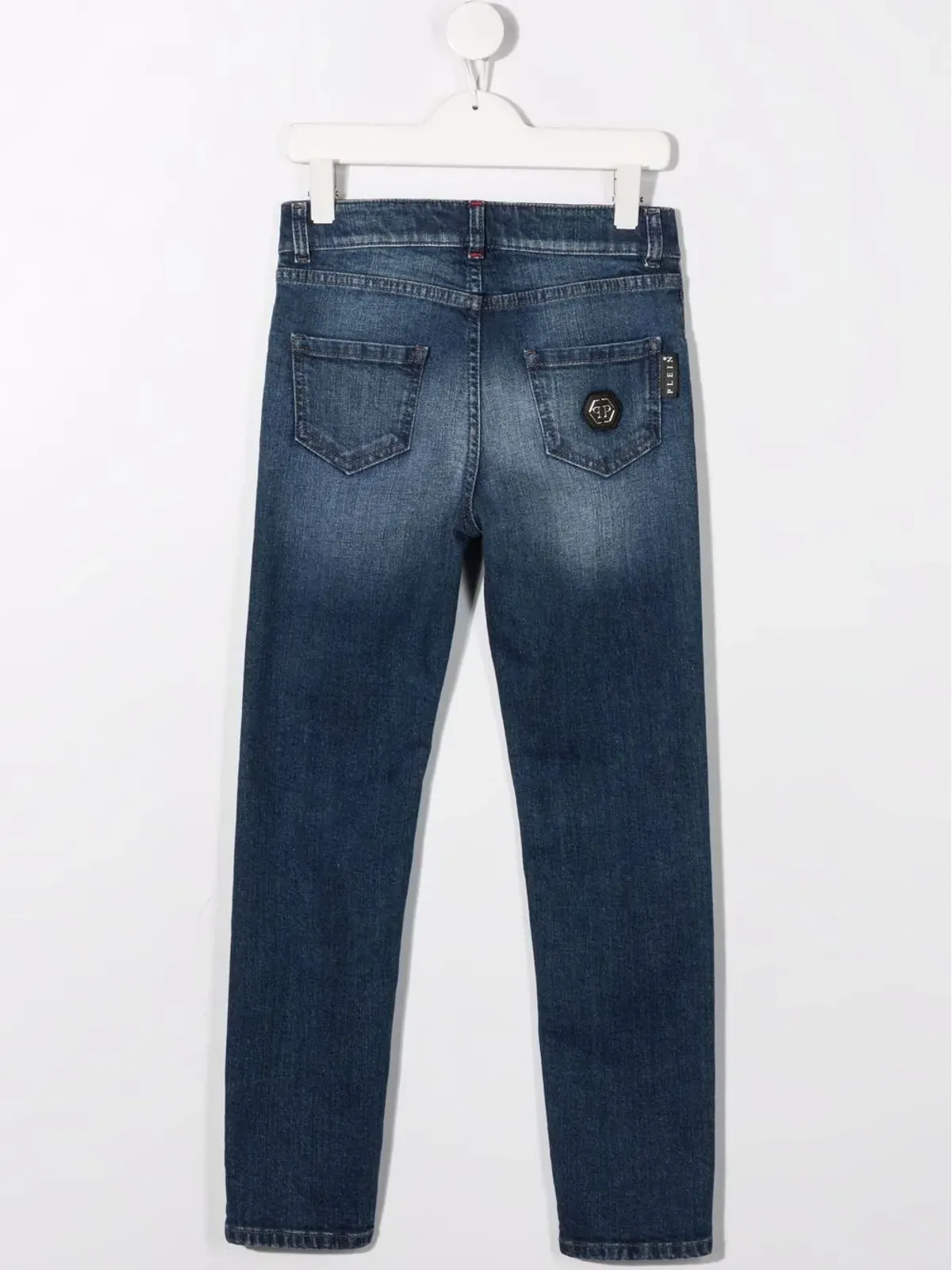 Philipp Plein Junior ロゴパッチスリムカットジーンズ - Blue - 画像2