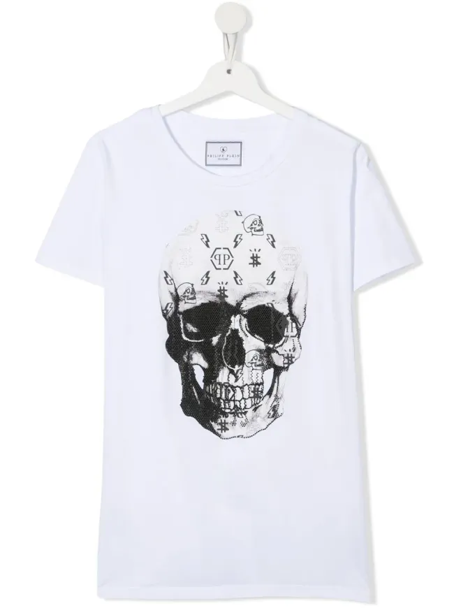 Philipp Plein Junior Philipp Plein Junior スカルプリント入り Tシャツの商品画像