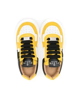 Philipp Plein Junior スカル刺繍入りレースアップスニーカー - ホワイト - サムネイル3