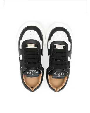 Philipp Plein Junior スカル刺繍入りローカットスニーカー - サムネイル3