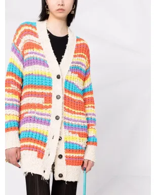 MSGM ストライプ柄のボリュームニットカーディガン - サムネイル5