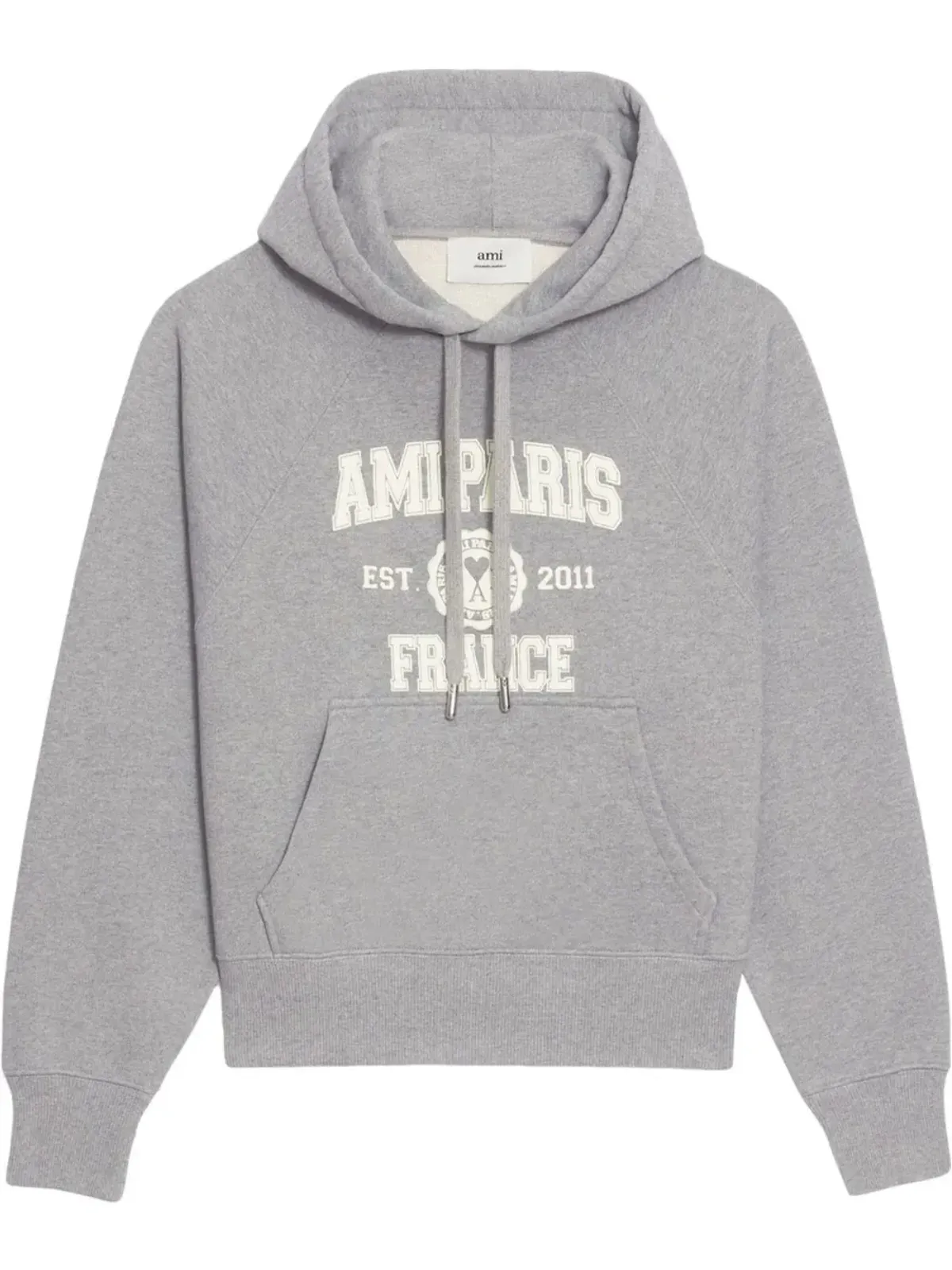 AMI Paris ロゴプリント オーガニックコットン フーディ - 画像1