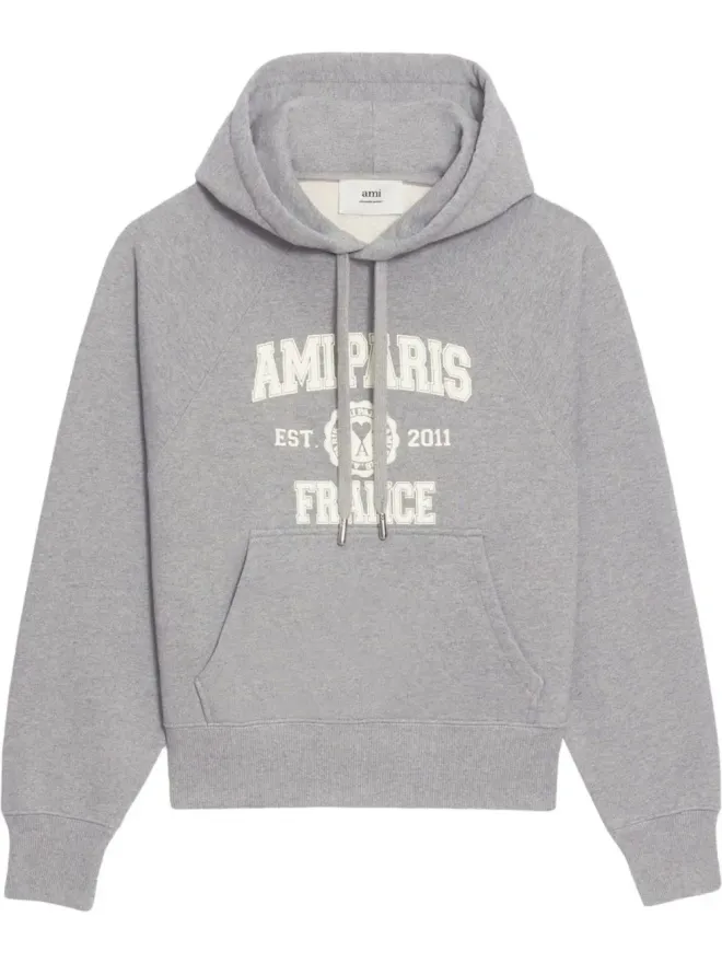 AMI Paris AMI Paris ロゴプリント オーガニックコットン フーディの商品画像