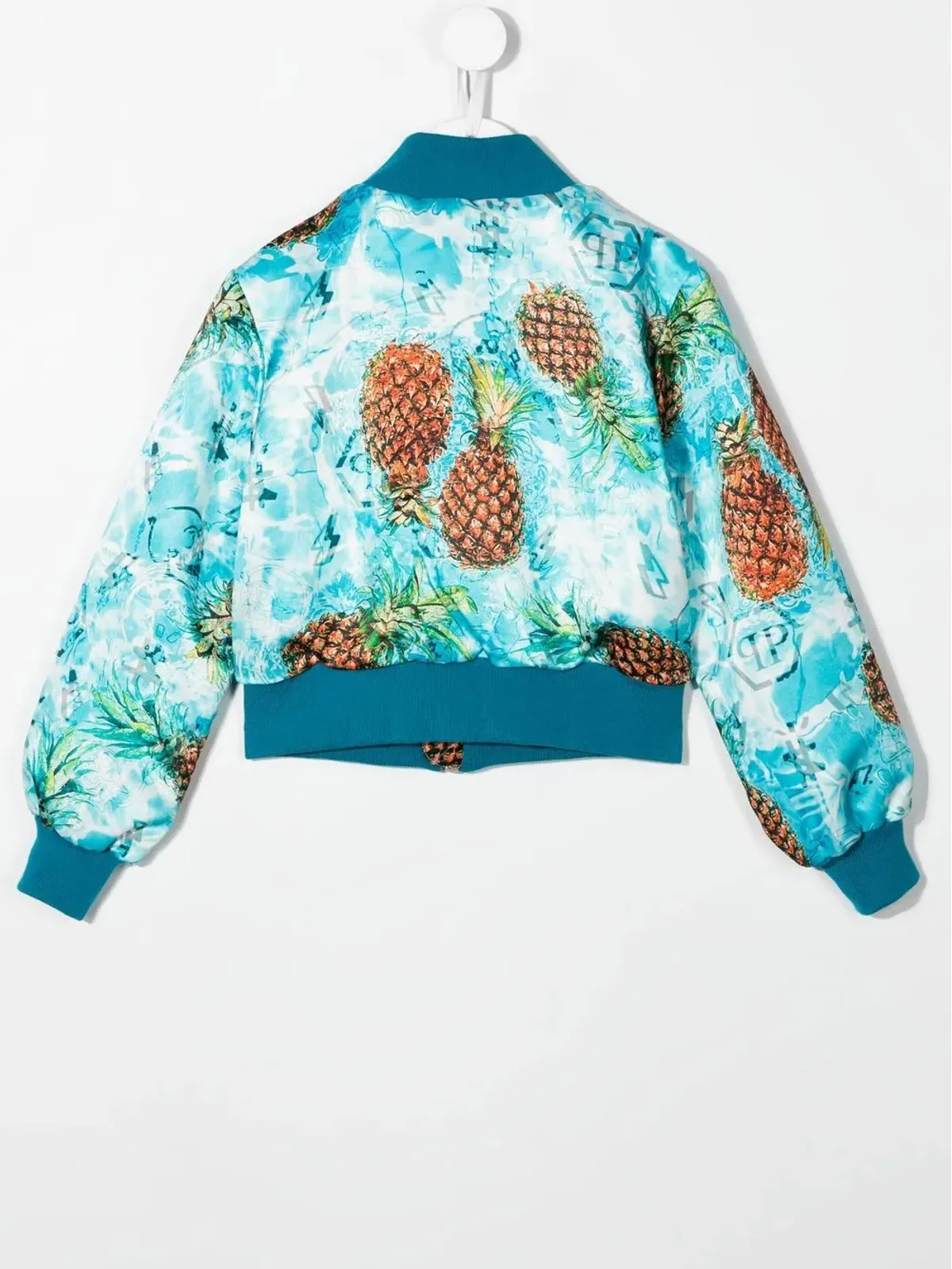Philipp Plein Junior パイナップルプリント ボンバージャケット - Blue - 画像2
