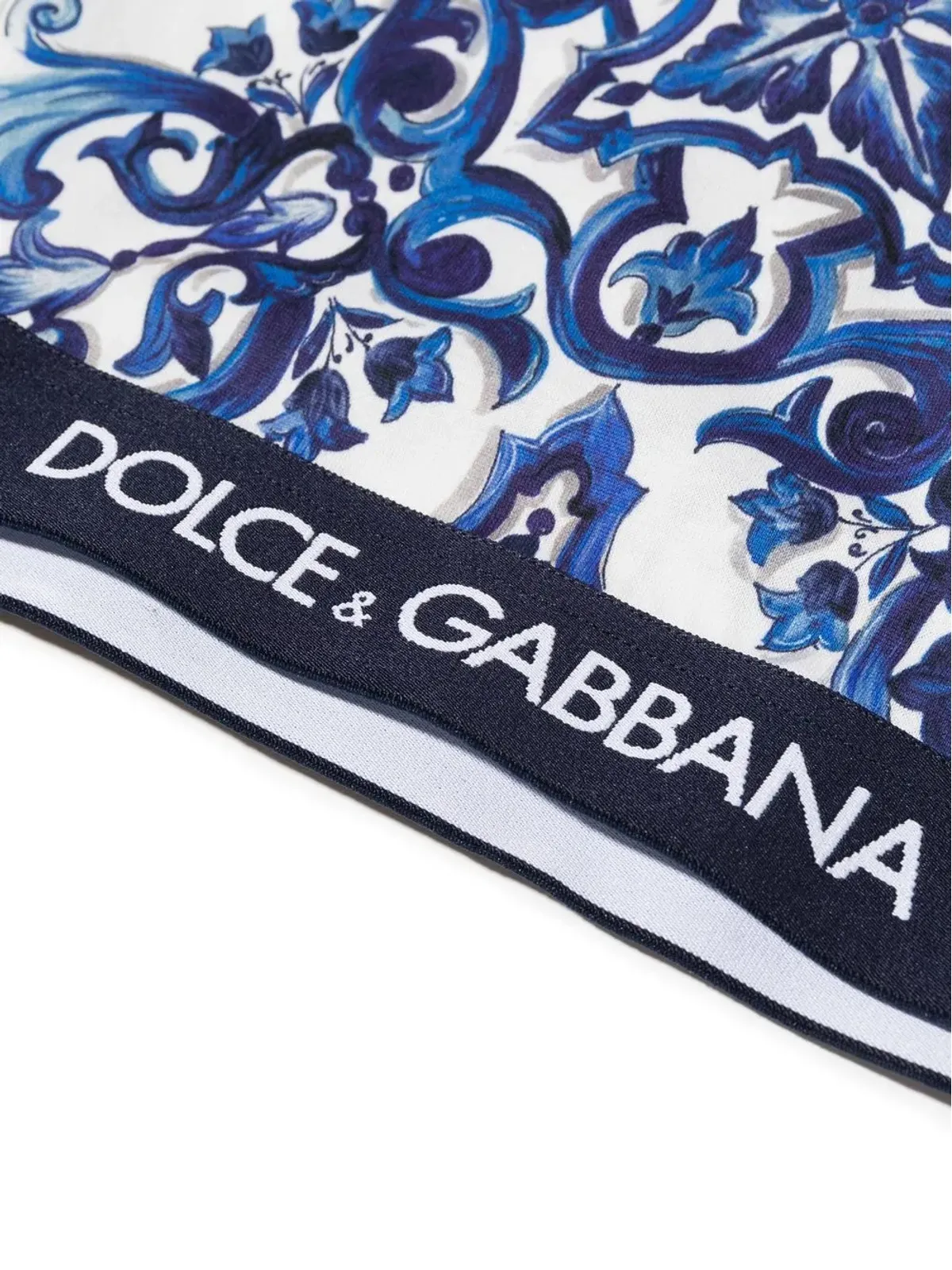 Dolce & Gabbana Kids マジョリカプリント コットンTシャツ - ホワイト - 画像4