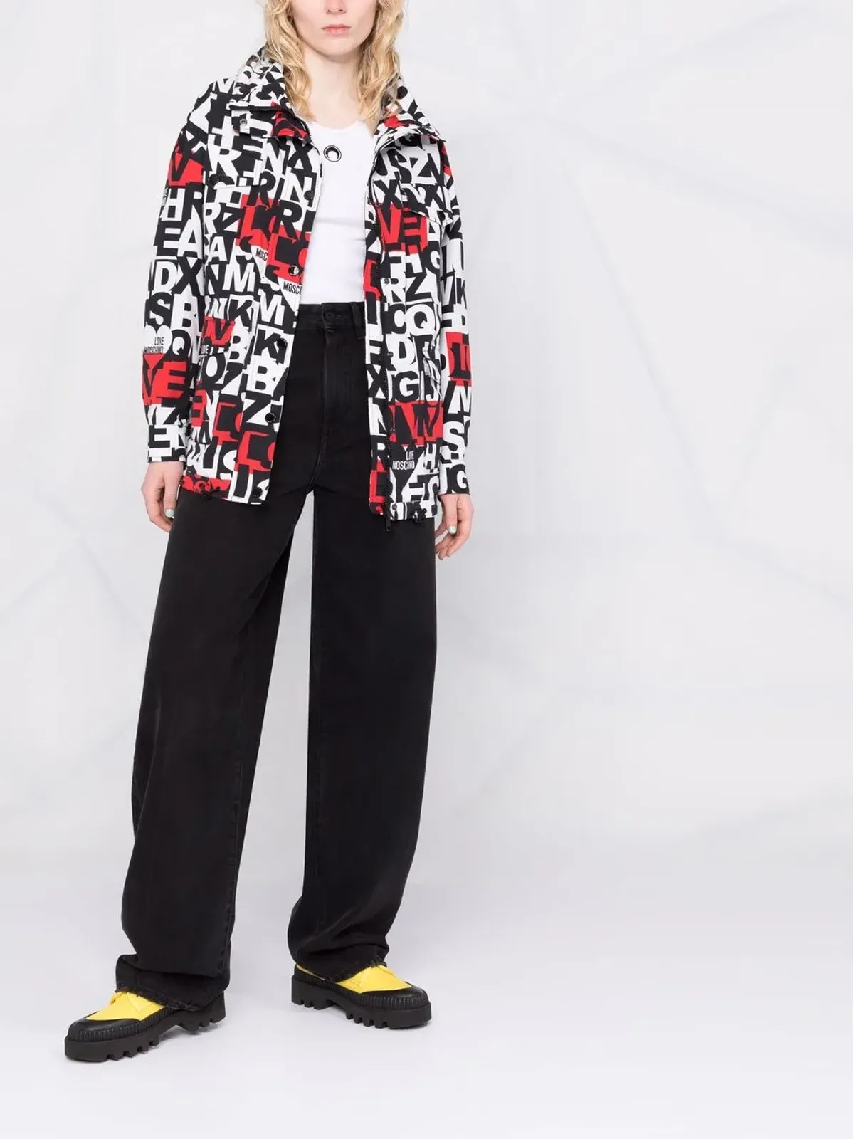 Love Moschino アルファベットプリントジャケット - 画像2