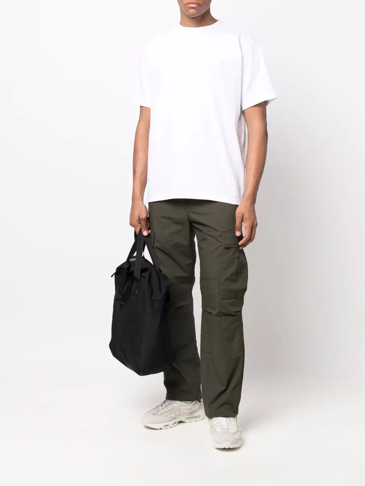 Mackage ベルベットロゴ オーガニックコットン Tシャツ ホワイト - 画像2