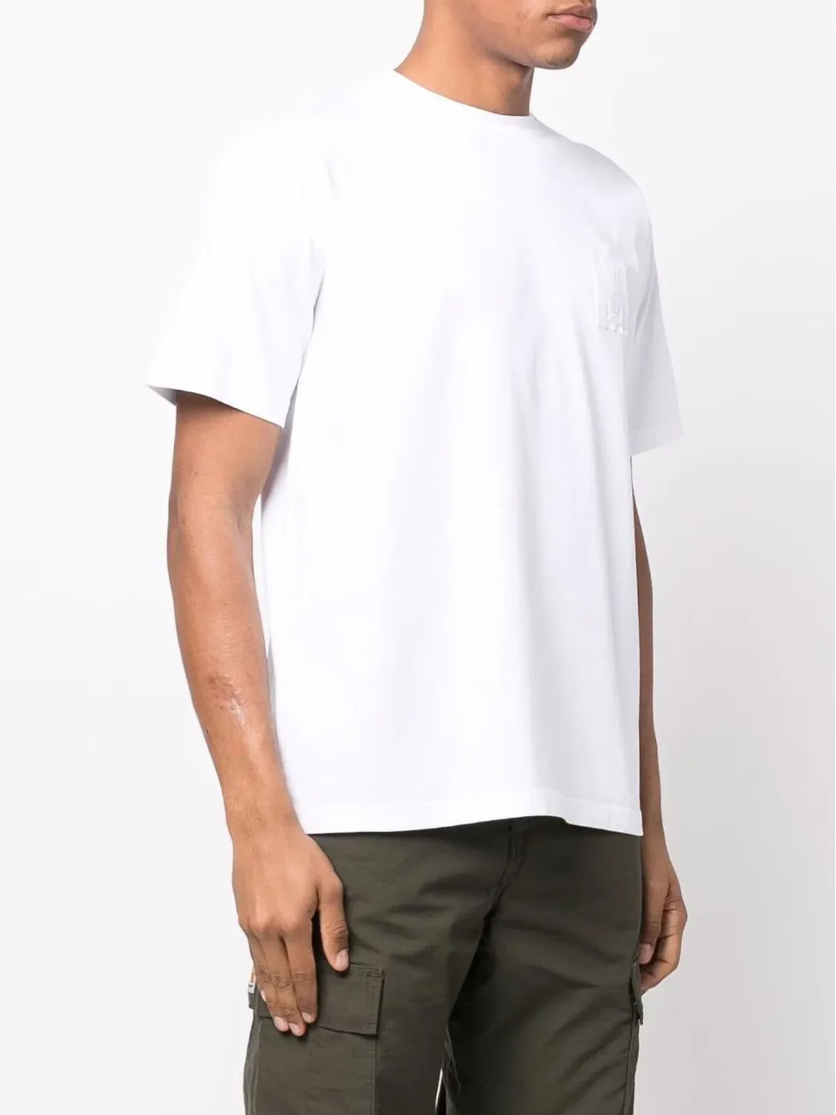 Mackage ベルベットロゴ オーガニックコットン Tシャツ ホワイト - 画像3