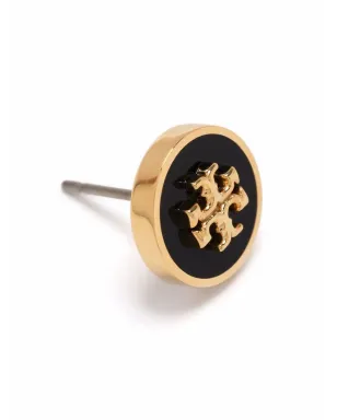 Tory Burch Kira エナメルスタッドピアス - ブラック - サムネイル3