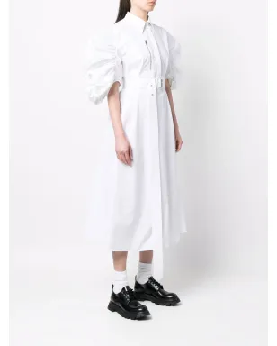 Alexander McQueen パフスリーブ ベルト付き コットン シャツドレス - サムネイル3