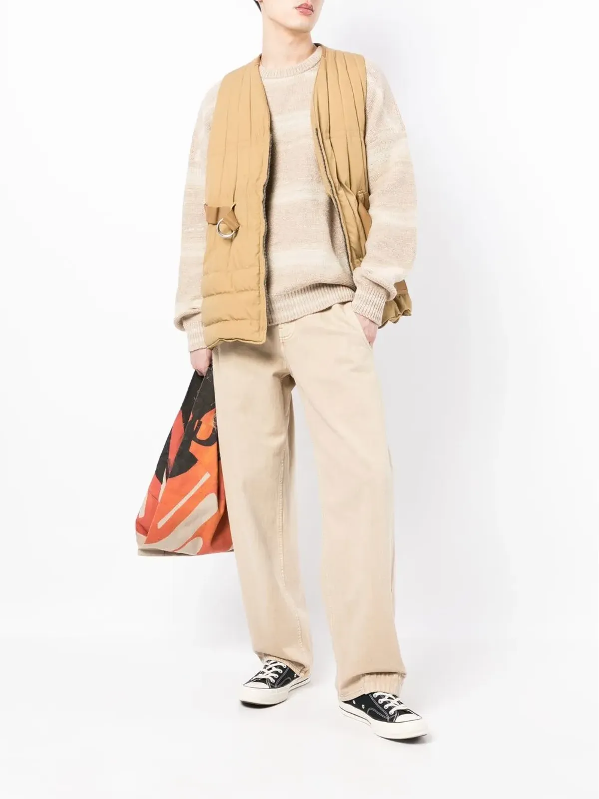 visvim パッド入りベルト付きVネックジレ - 画像2