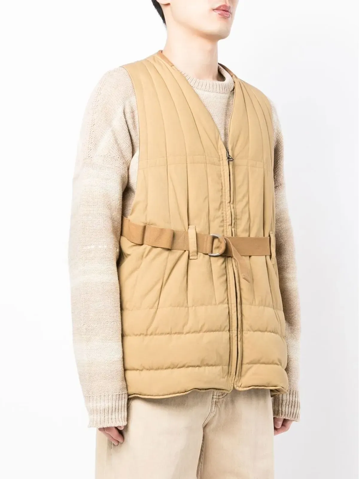 visvim パッド入りベルト付きVネックジレ - 画像3