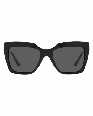 Versace Eyewear Greca-panel サングラス - ブラック - サムネイル1