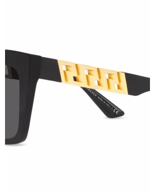 Versace Eyewear Greca-panel サングラス - ブラック - サムネイル3