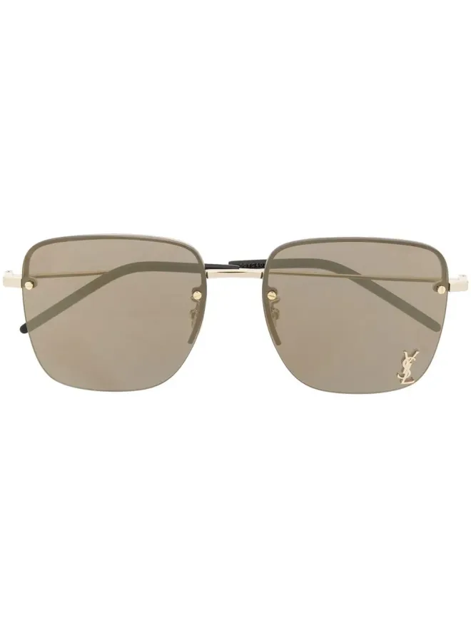 Saint Laurent Eyewear Saint Laurent Eyewear モノグラム SL312M フレームレス サングラス - ブラックの商品画像