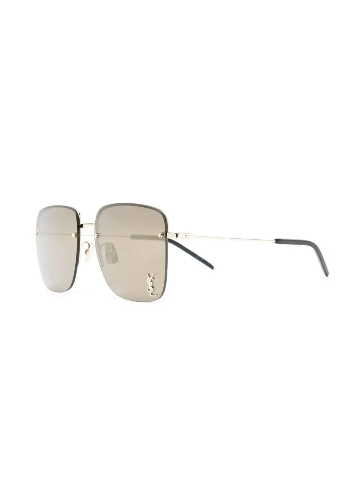 Saint Laurent Eyewear モノグラム SL312M フレームレス サングラス - ブラック - 画像2