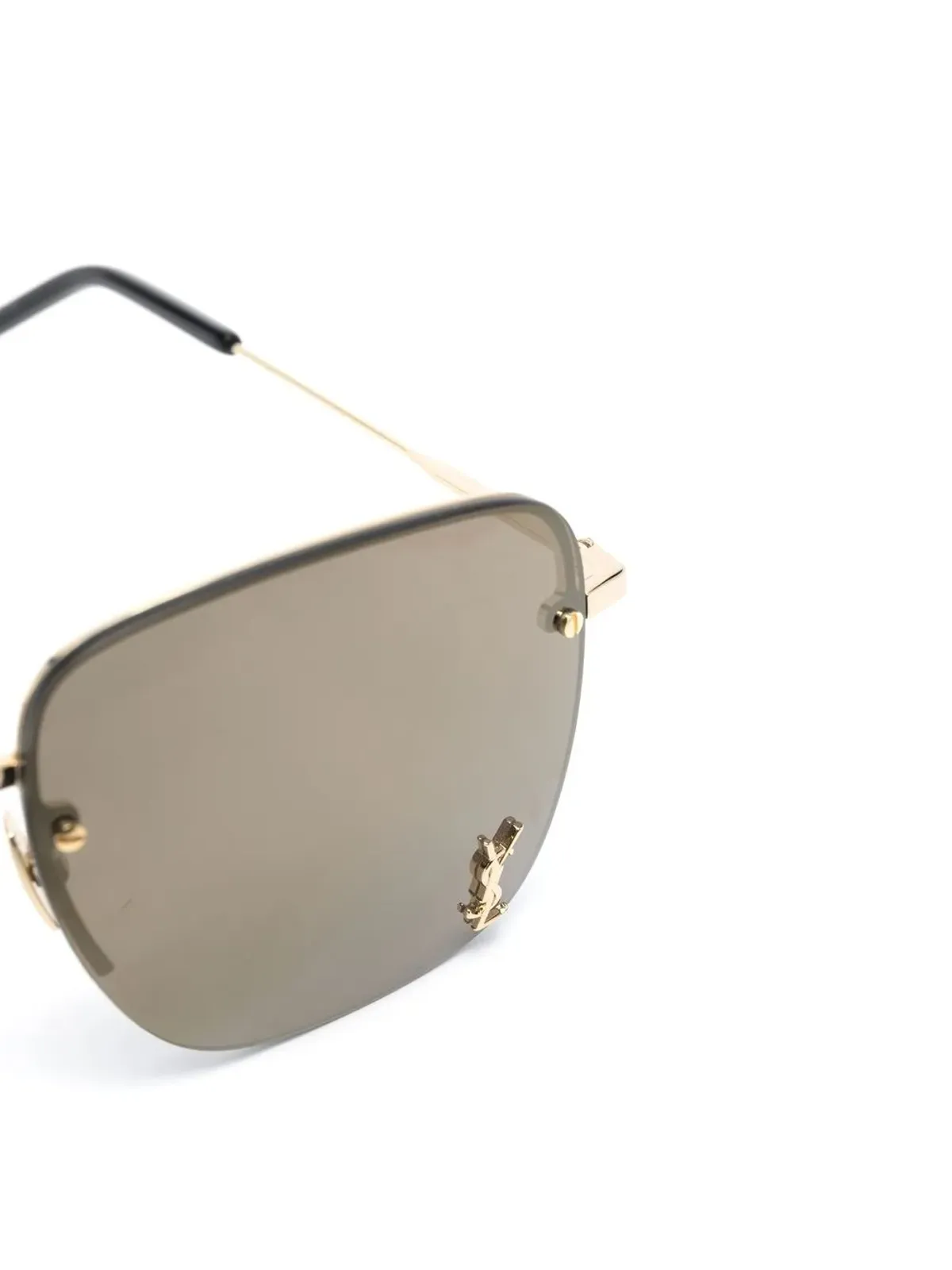Saint Laurent Eyewear モノグラム SL312M フレームレス サングラス - ブラック - 画像3