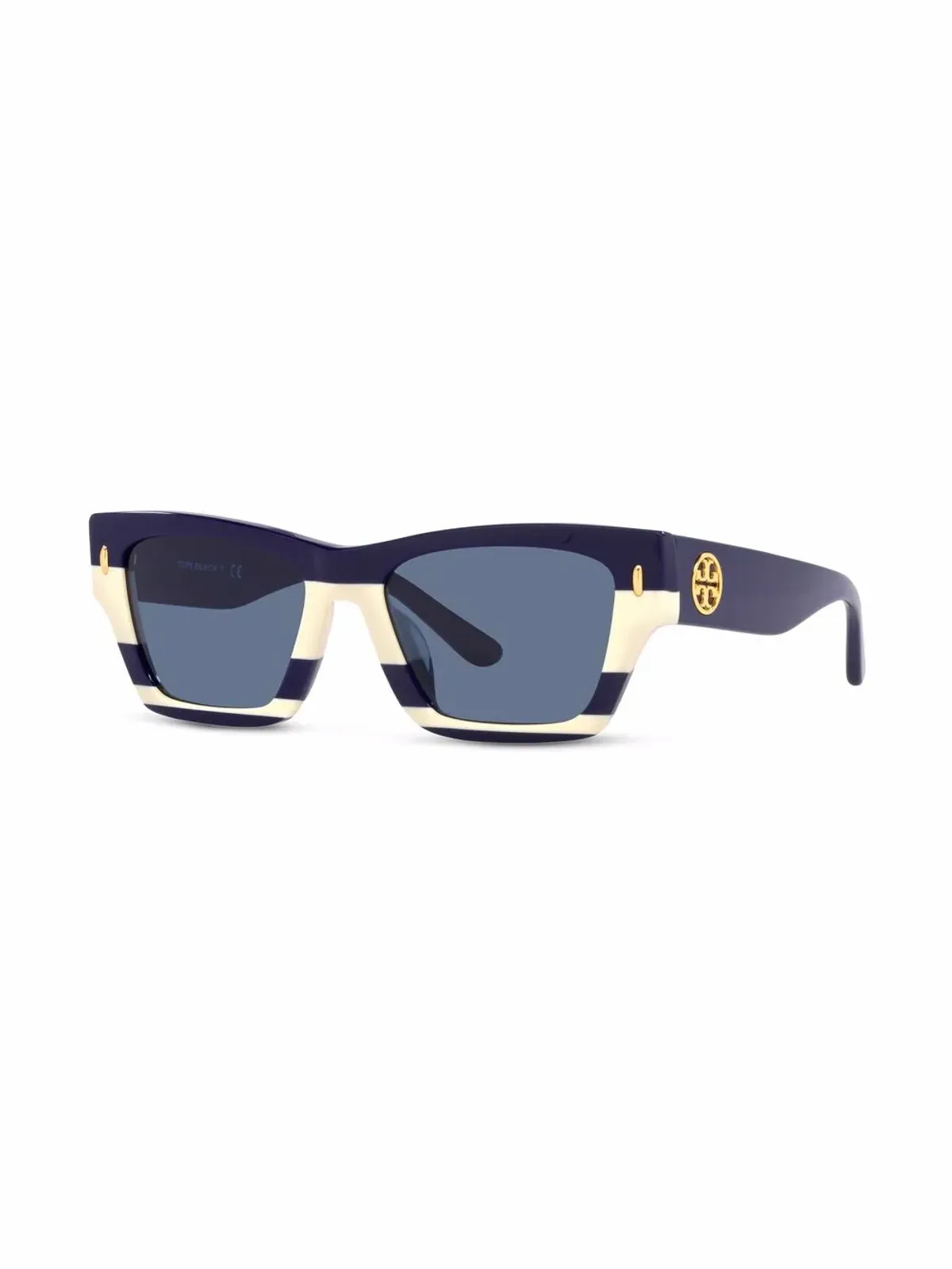 Tory Burch ストライプ柄フレームサングラス - 画像2
