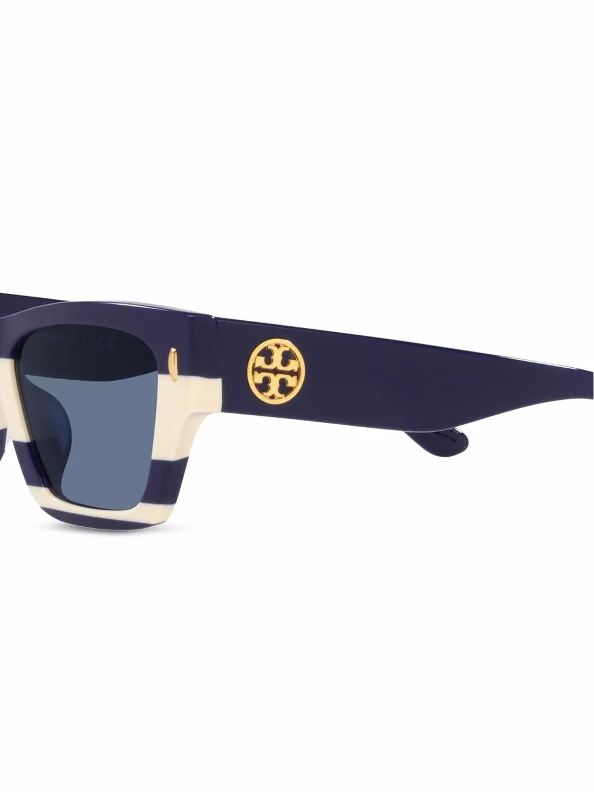 Tory Burch ストライプ柄フレームサングラス - 画像3
