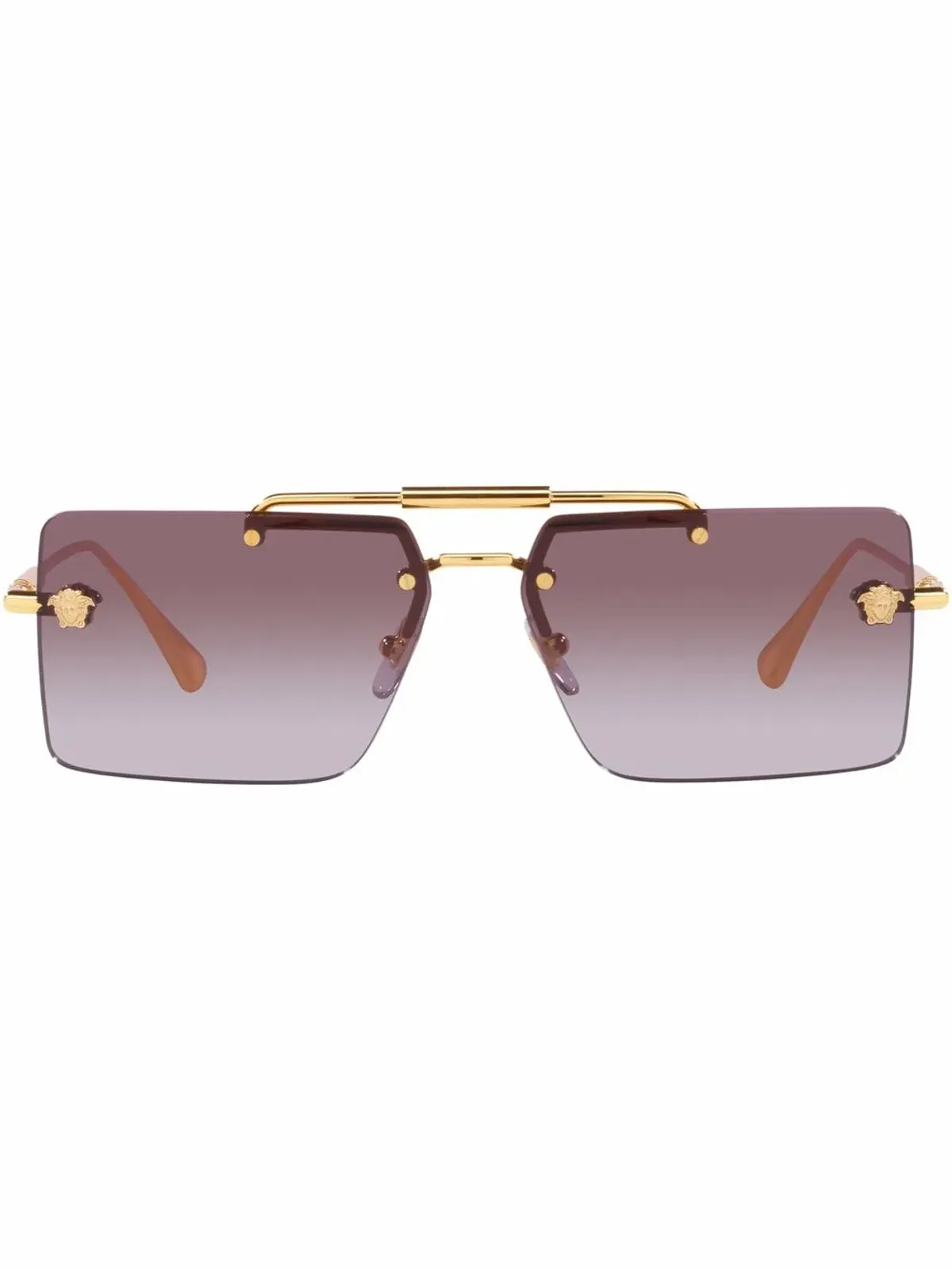 Versace Eyewear ロゴプレートサングラス - 画像1
