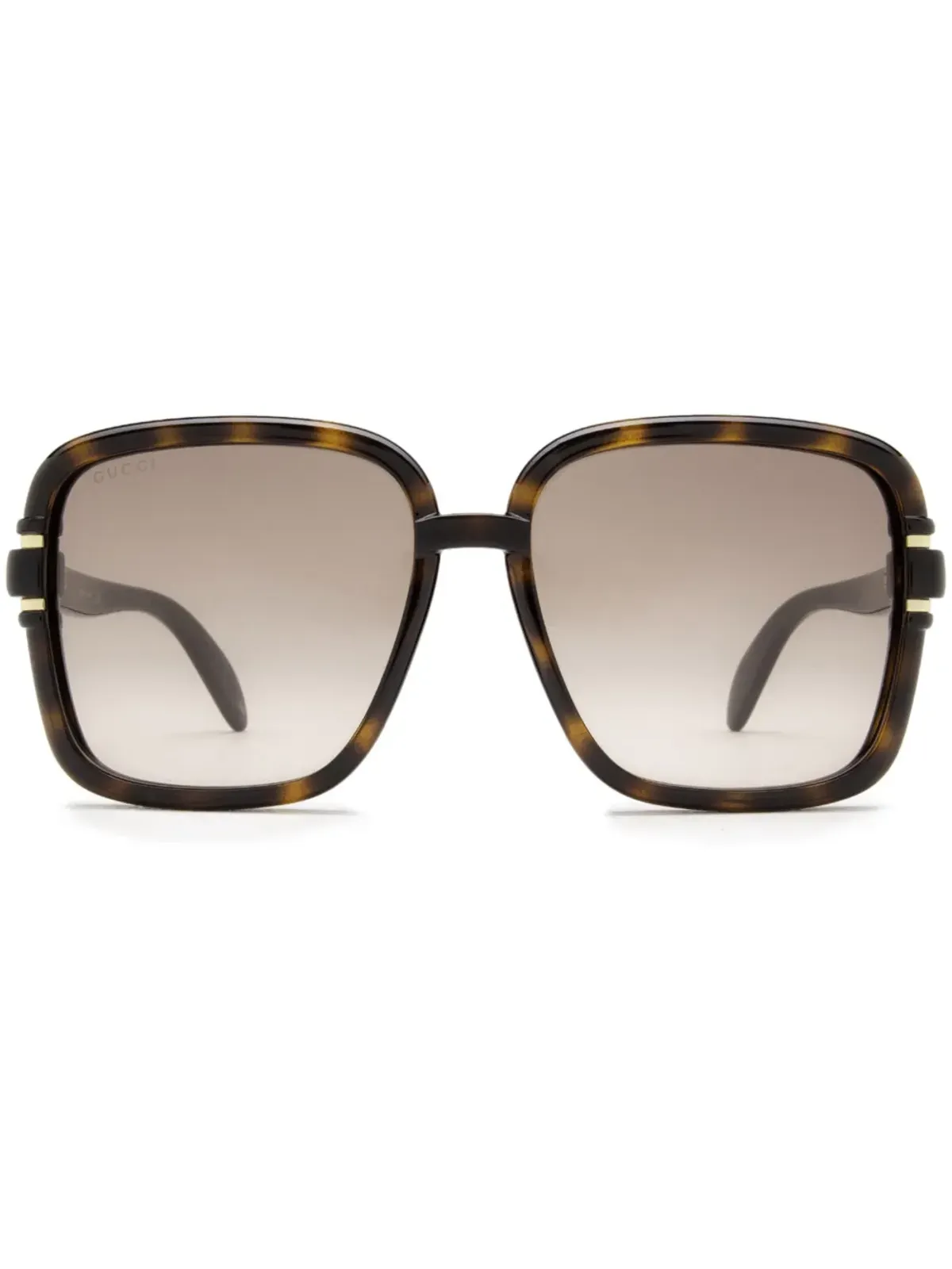Gucci Eyewear 鼈甲柄スクエアフレームサングラス - ブラウン - 画像1