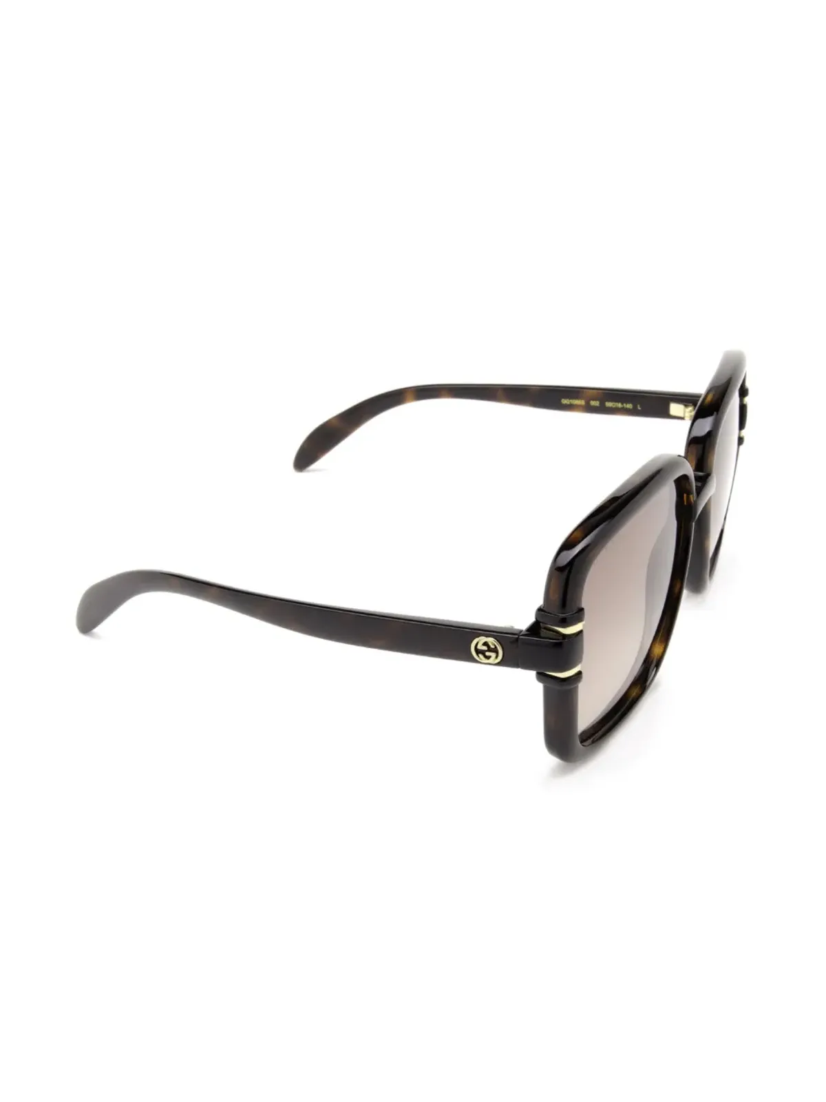 Gucci Eyewear 鼈甲柄スクエアフレームサングラス - ブラウン - 画像2