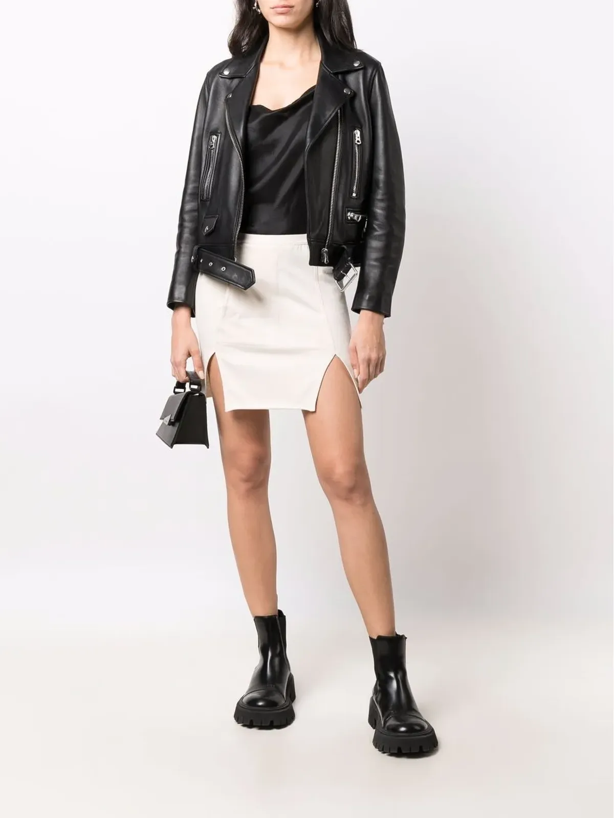 Rick Owens 前スリット入りミニスカート - 画像2