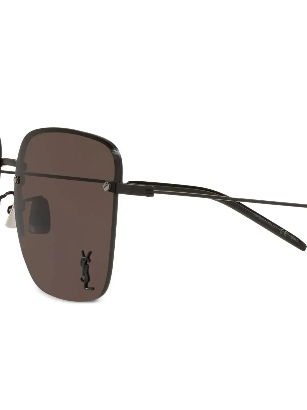 Saint Laurent Eyewear モノグラムスクエアリムレス サングラス - 画像3