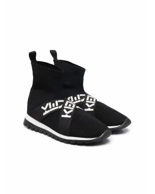 Kenzo Kids ロゴプリントハイカットスニーカー - サムネイル1