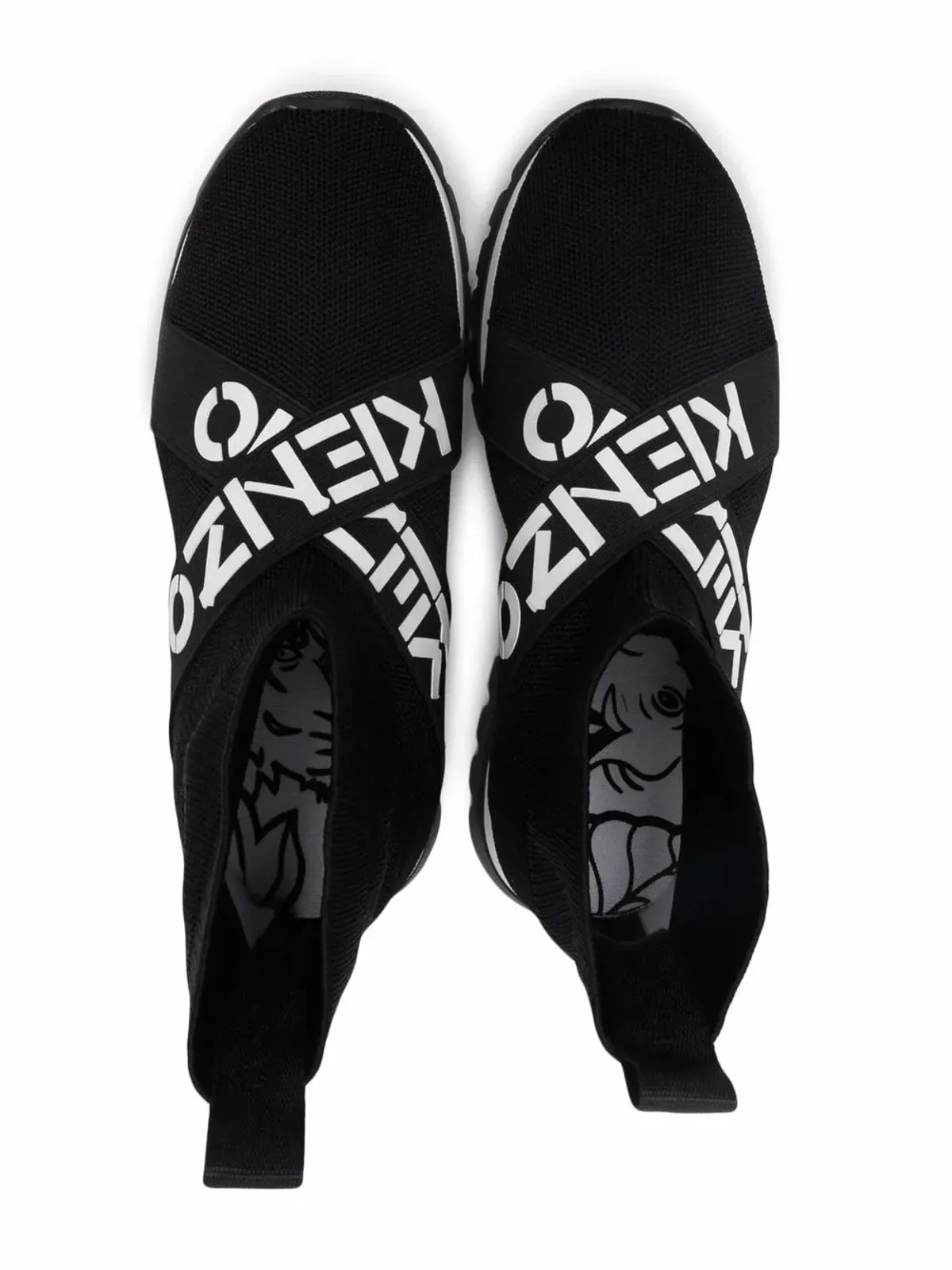 Kenzo Kids ロゴプリントハイカットスニーカー - 画像3