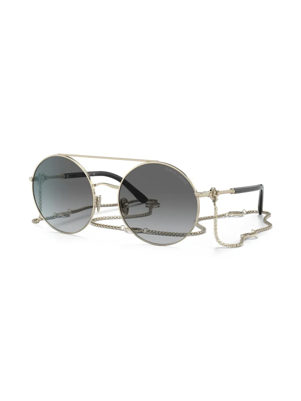 Giorgio Armani ラウンドフレーム ティンテッド サングラス - 画像2