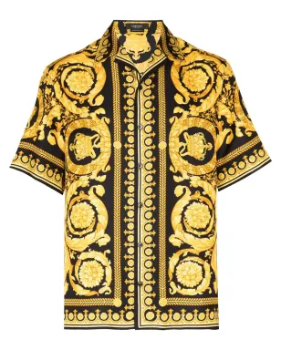 Versace バーロッコ・プリント シルクシャツ - イエロー - サムネイル1