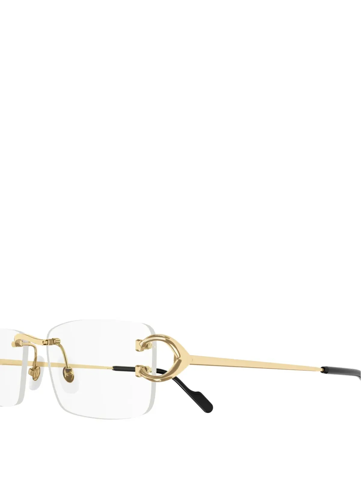 Cartier Eyewear スクエアフレーム眼鏡 - ゴールド - 画像2