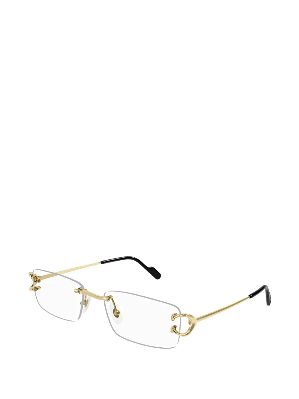 Cartier Eyewear スクエアフレーム眼鏡 - ゴールド - 画像3