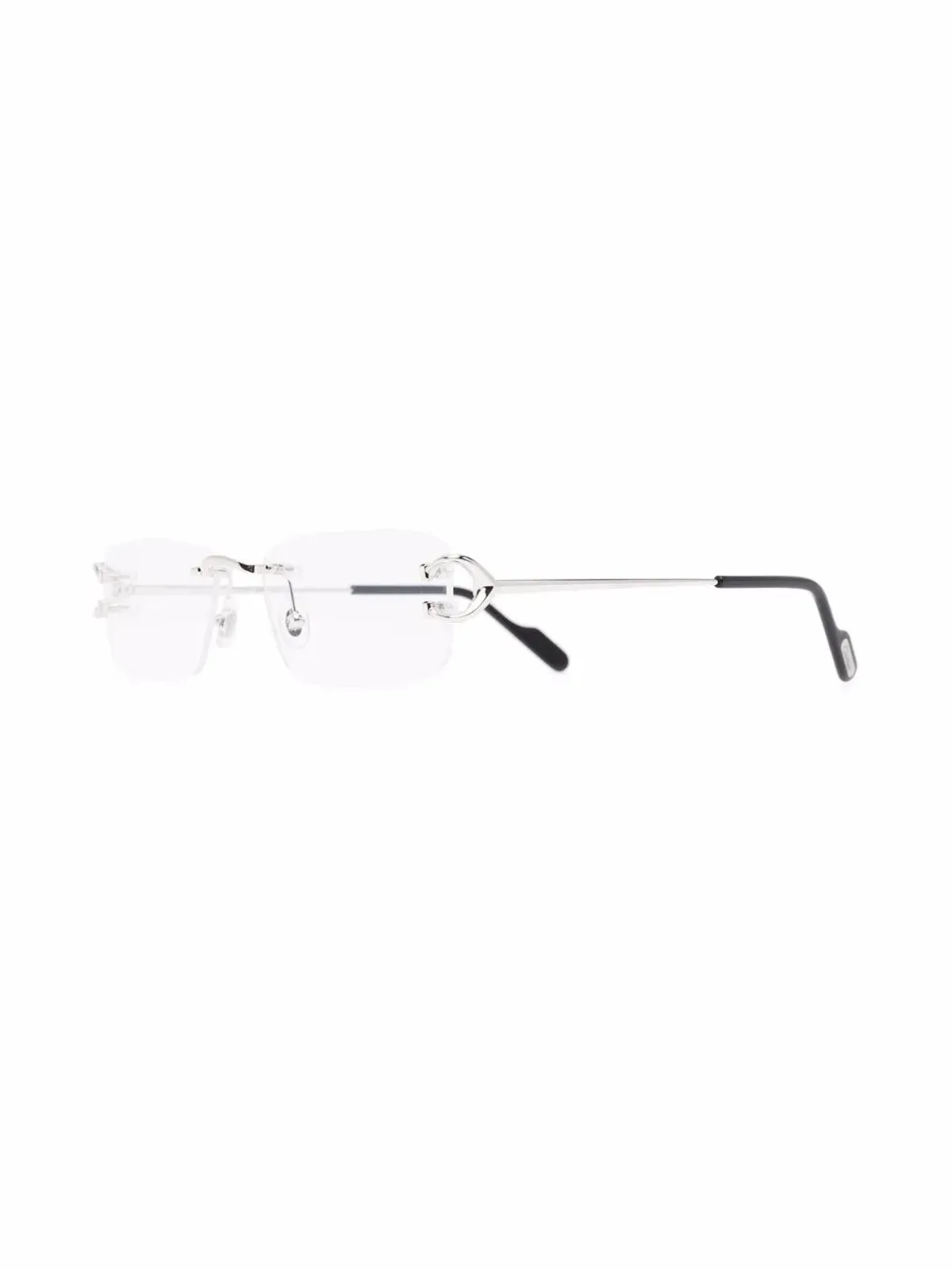 Cartier Eyewear 正方形フレーム リムレス眼鏡 - 画像2