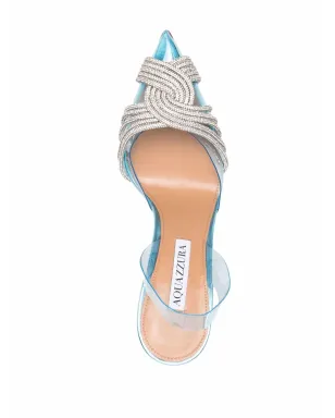 Aquazzura ラインストーン装飾のスリングバック・ストレットヒールパンプス - ブルー - サムネイル4