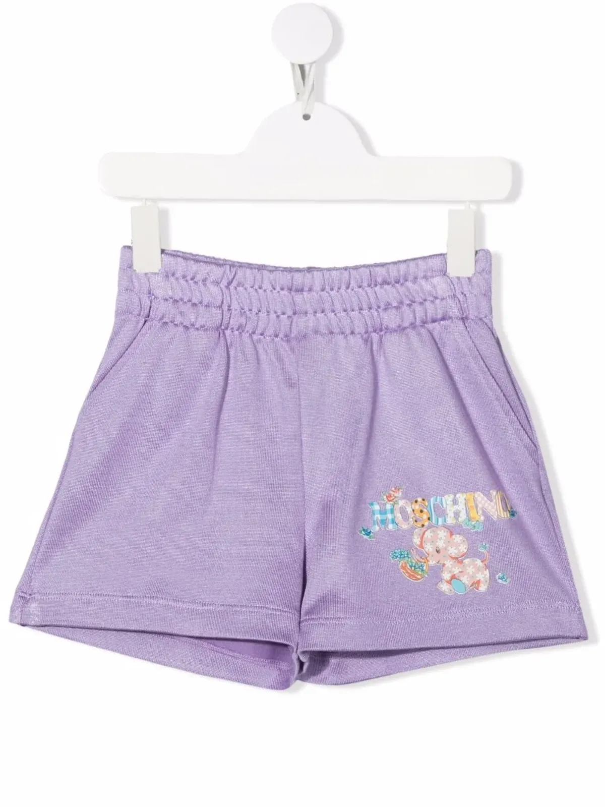 Moschino Kids ロゴプリント・エラスティテッドショーツ - Purple - 画像1