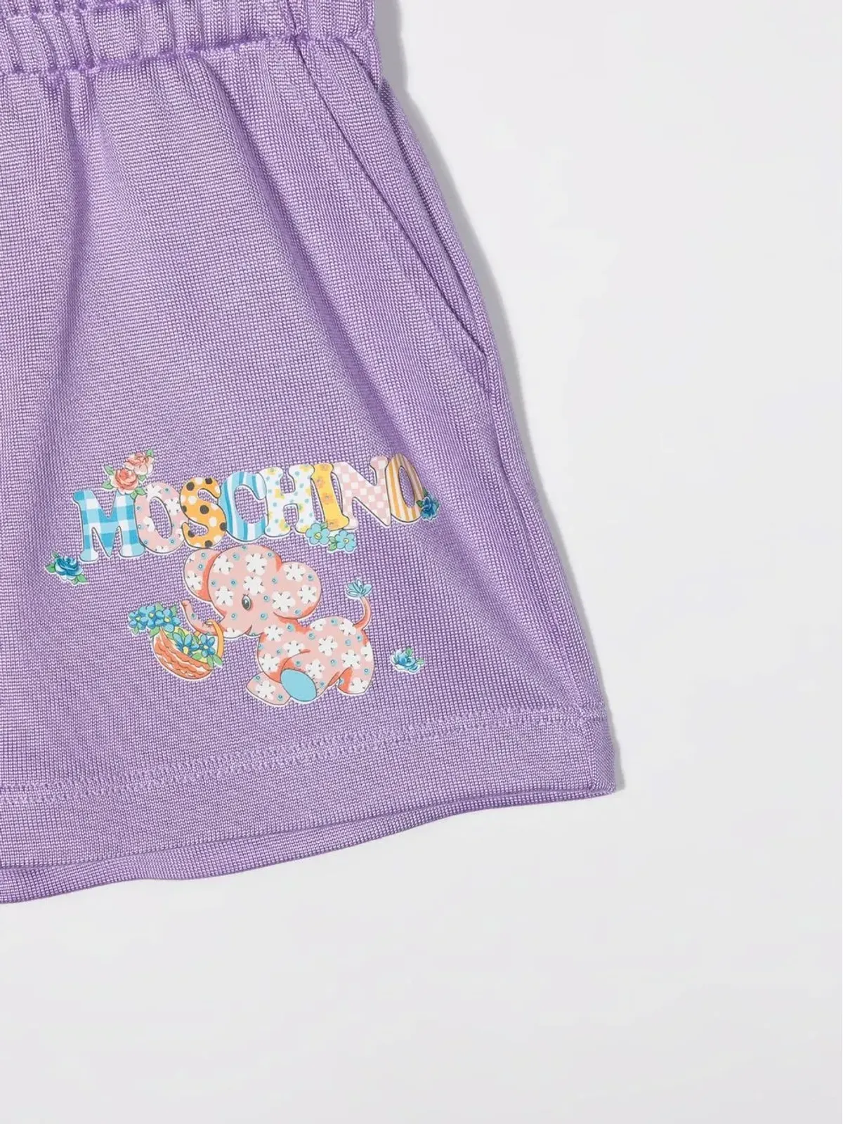 Moschino Kids ロゴプリント・エラスティテッドショーツ - Purple - 画像3