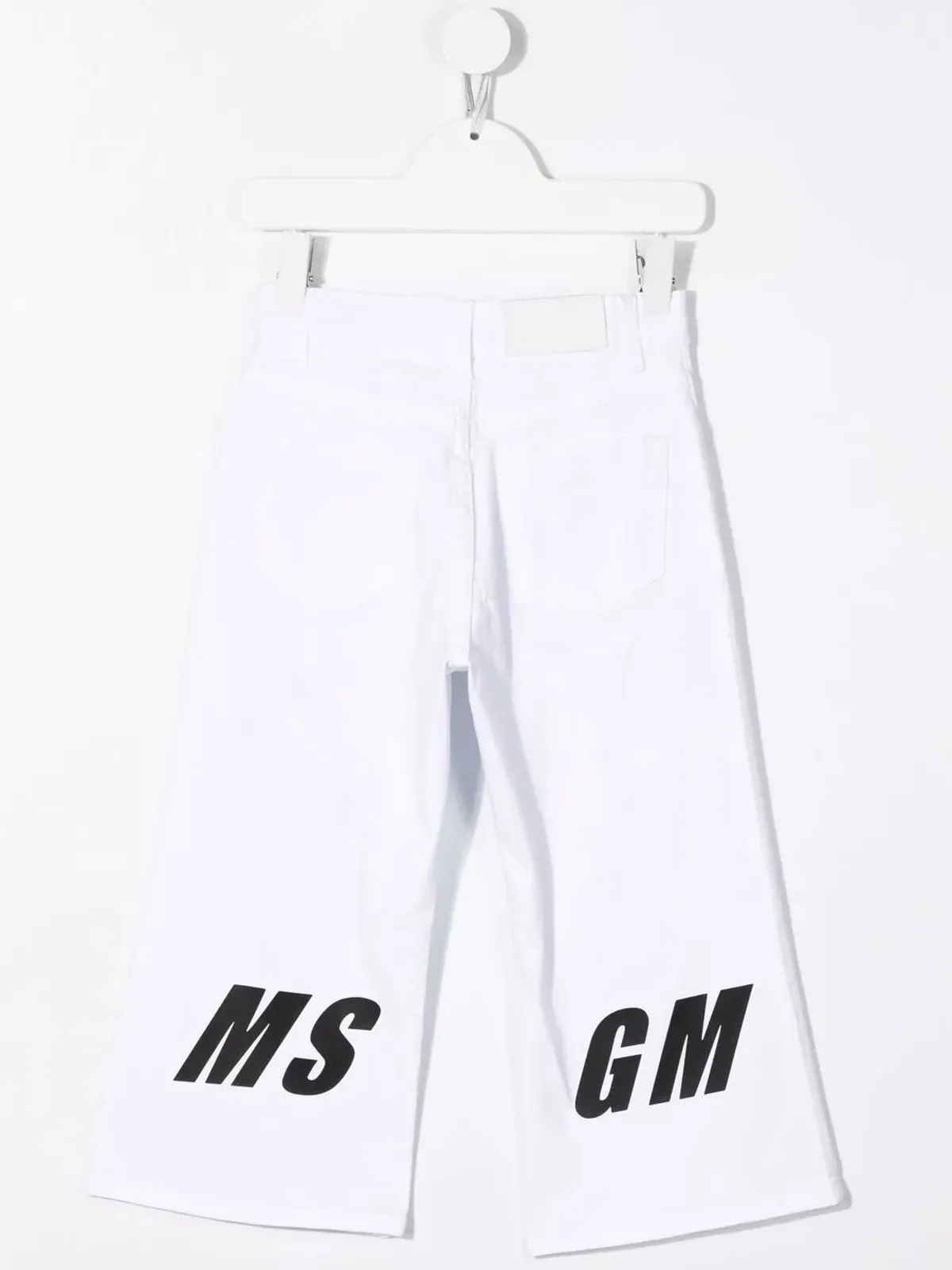 MSGM Kids ロゴプリント ワイドレッグジーンズ - 画像2