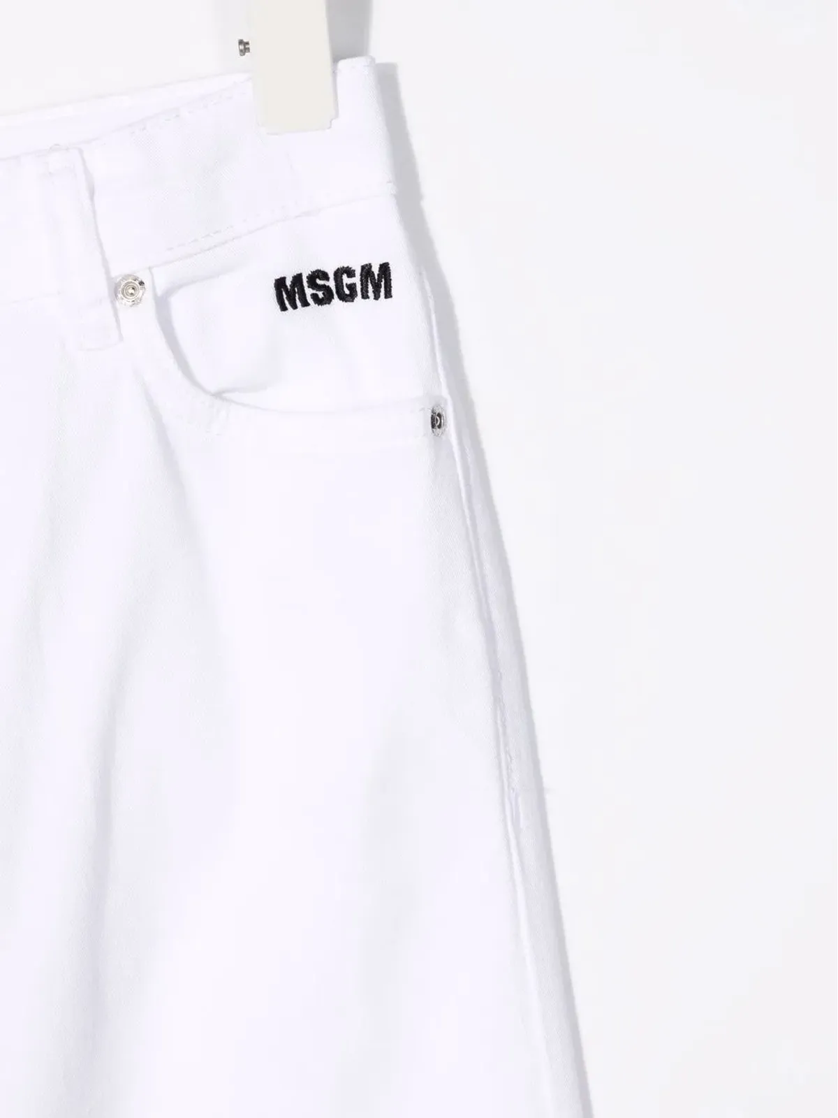 MSGM Kids ロゴプリント ワイドレッグジーンズ - 画像3
